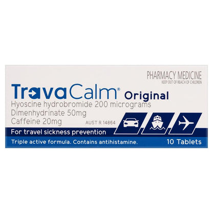 Travacalm Travel Sickness Original - 10 Tablets for Travel Relief - Auzzi Store