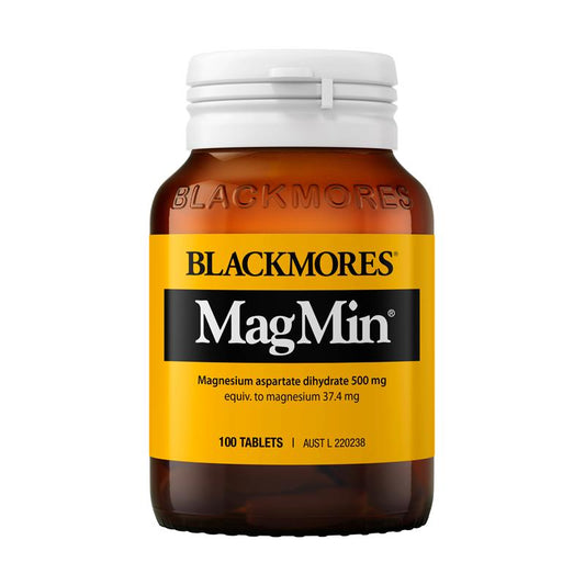 Blackmores MagMin 500mg Bioavailable Magnesium Tablets, 100 Count - Auzzistore