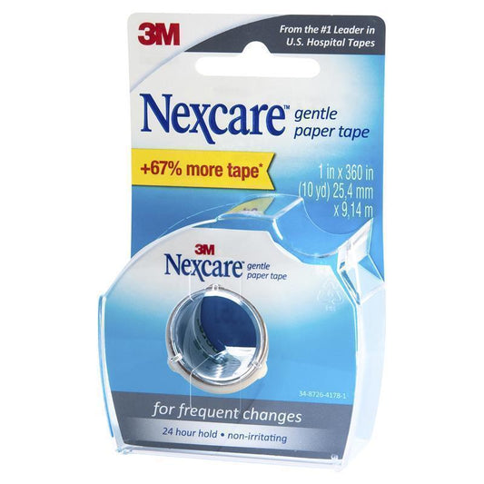 Nexcare Gentle Paper Tape with Dispenser - 25.4mm x 9.14m-Auzzi Store