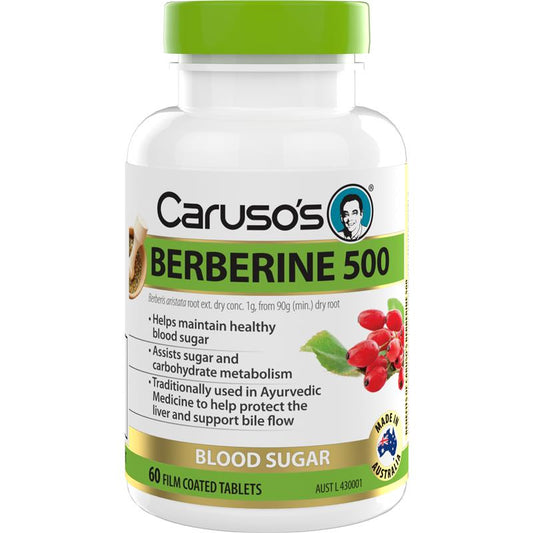 Carusos Berberine 500 - 60 Tablets for Healthy Metabolism - Auzzistore