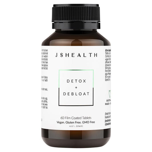 JSHEALTH Detox + Debloat Formula 60 Tablets - Natural Digestive Relief
