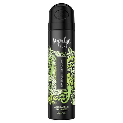 Impulse Luxe Emerald Meadow Body Spray 75ml – Long-Lasting Floral Fragrance