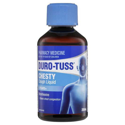 DURO-TUSS Chesty Cough Liquid 6 Years+ 200mL - Sugar-Free Relief-Auzzi Store