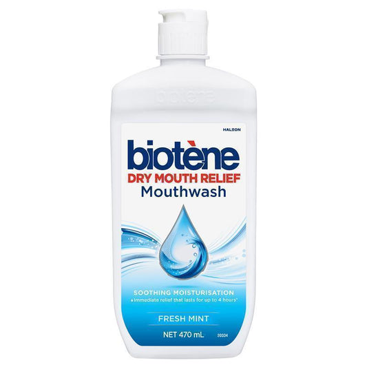 Biotene Dry Mouth Relief Mouthwash Fresh Mint 470mL - Soothing Hydration-Auzzi Store
