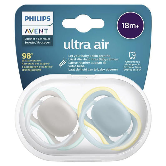 Avent Ultra Air Soother Night Time Glow 18+ Months - 2 Pack