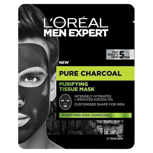 L'Oreal Paris Men Expert Purifying Tissue Mask 30g - Deep Hydration & Oil Control - Auzzi Store