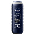 NIVEA MEN Active Clean 3-in-1 Shower Gel with Active Charcoal, 500ml