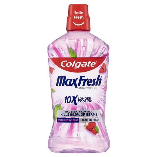 Colgate Mouthwash Max Fresh Watermelon Mint 1L - Refreshing Oral Care - Auzzistore