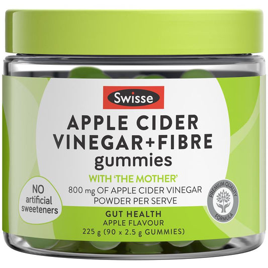 Swisse Apple Cider Vinegar + Fibre Gummies 90 Pack - Delicious Health Support