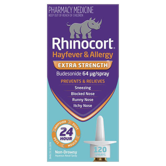 Rhinocort Extra Strength Hayfever & Allergy Nasal Spray 120 Sprays - Non-Drowsy Relief - Auzzi Store