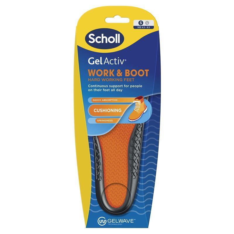 Scholl GelActiv® Work & Boot Insoles - Small, All-Day Support