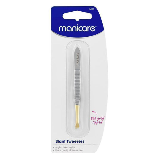 Manicare 24k Gold Slant Tweezers - Luxury Precision for Eyebrow Grooming-Auzzi Store