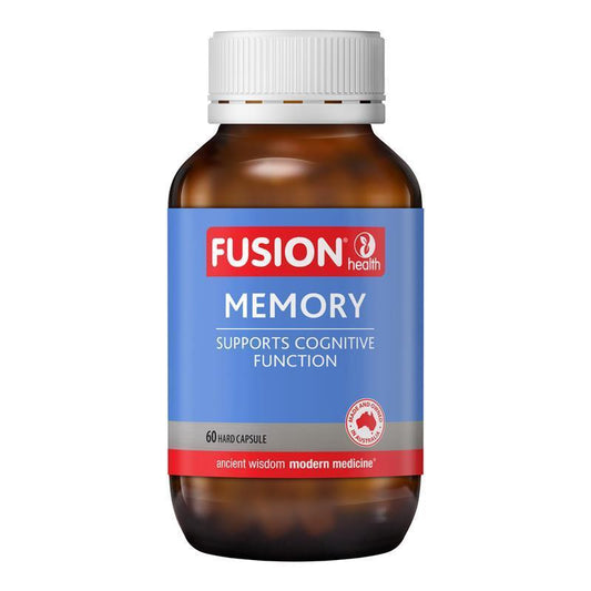 Fusion Memory – Natural Cognitive Support with Ginkgo & Brahmi, 60 Veg Capsules - Auzzistore