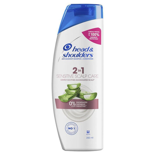 Head & Shoulders 2 in 1 Sensitive Scalp Care 350ml - Anti-Dandruff Shampoo & Conditioner - Auzzistore