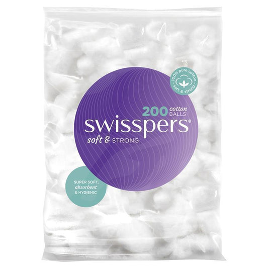 Swisspers Premium Cotton Wool Balls - 200 Pack-Auzzi Store