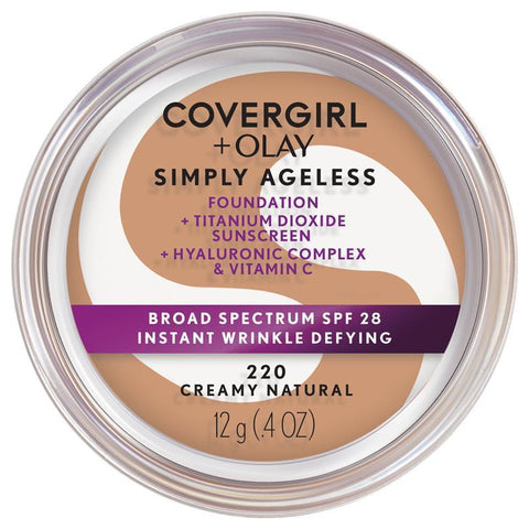 Covergirl Simply Ageless Wrinkle Defy Foundation Creamy Natural 220 - Auzzistore