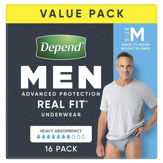 Depend Real Fit Disposable Underwear for Men - Medium, 16 Pack – view 2