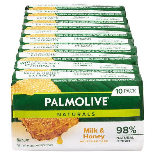 Palmolive Naturals Replenishing Bar Soap Milk & Honey 10 x 90g-Auzzi Store