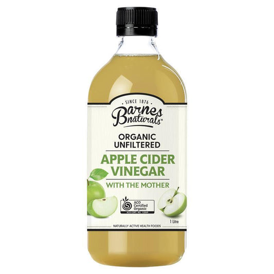 Barnes Naturals Certified Organic Apple Cider Vinegar with Mother – 1L