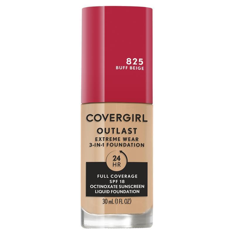 Covergirl Outlast Extreme Wear Foundation 825 Buff Beige 30ml