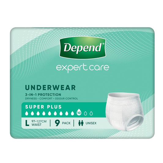 Depend Unisex Underwear Super Plus Large 9 Pack - Maximum Protection – view 2 - Auzzistore