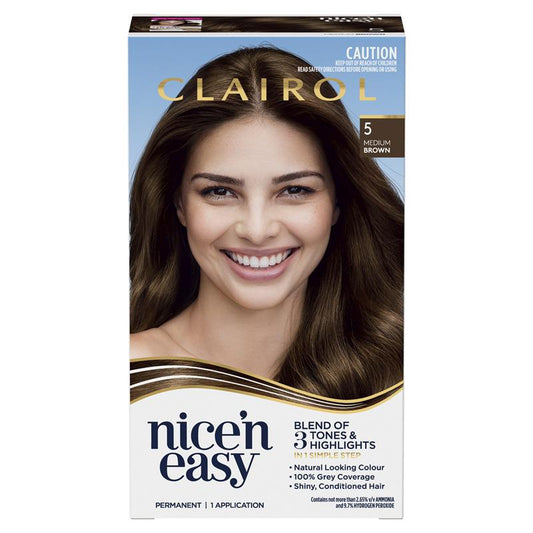 Clairol Nice N Easy 5 Natural Medium Brown Permanent Hair Colour - 173g – view 2