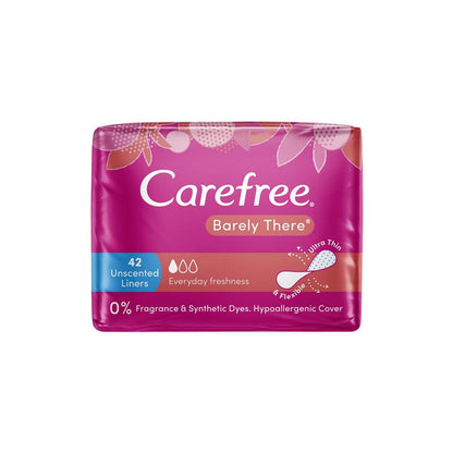 Carefree Barely There Unscented Panty Liners - 42 Pack for Everyday Use - Auzzi Store