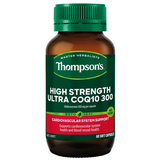 Thompson's High Strength CoQ10 300mg – 60 Capsules for Heart & Antioxidant Support