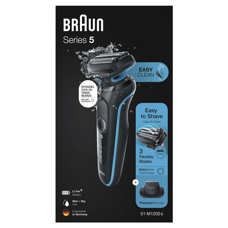 Braun Series 5 51-M1200s Wet & Dry Electric Shaver - Precision Grooming
