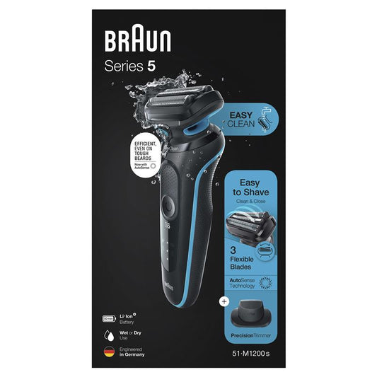 Braun Series 5 51-M1200s Wet & Dry Electric Shaver - Precision Grooming
