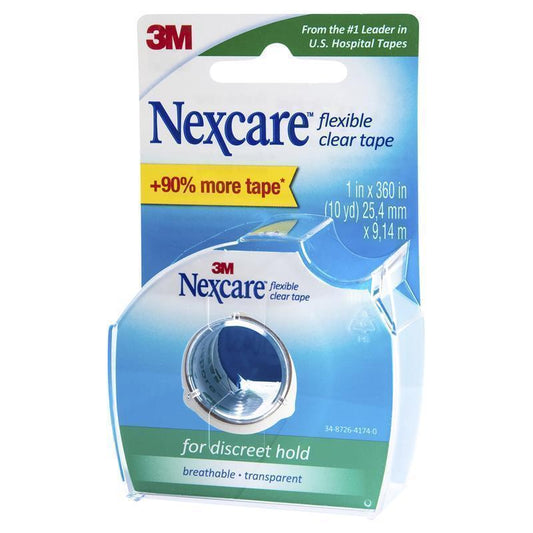 Nexcare Flexible Clear First Aid Tape - 25.4mm x 9.14m-Auzzi Store