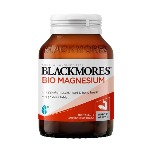 Blackmores Bio Magnesium 100 Tablets - Natural Support for Muscle, Heart & Bone Health-Auzzi Store
