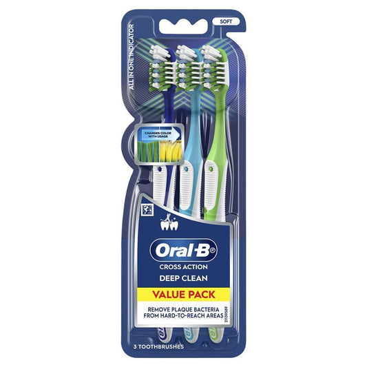 Oral-B Cross Action Indicator Toothbrush 3 Pack-Auzzi Store