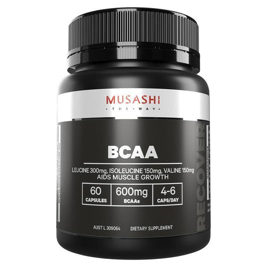 Musashi Muscle Recovery BCAAs - 60 Capsules for Optimal Recovery - Auzzi Store