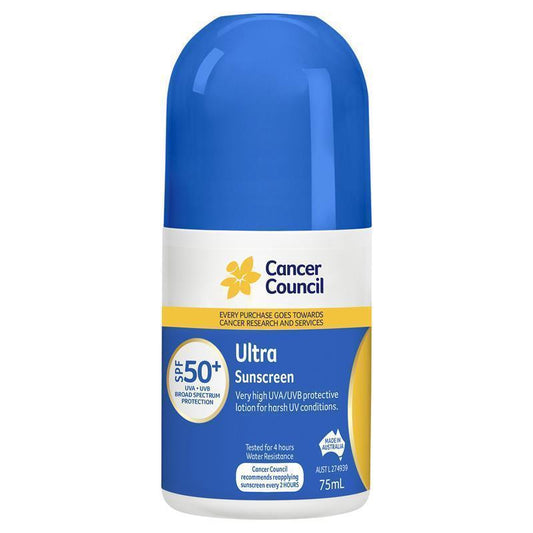 Cancer Council SPF 50+ Ultra Roll-On Sunscreen 75ml-Auzzi Store