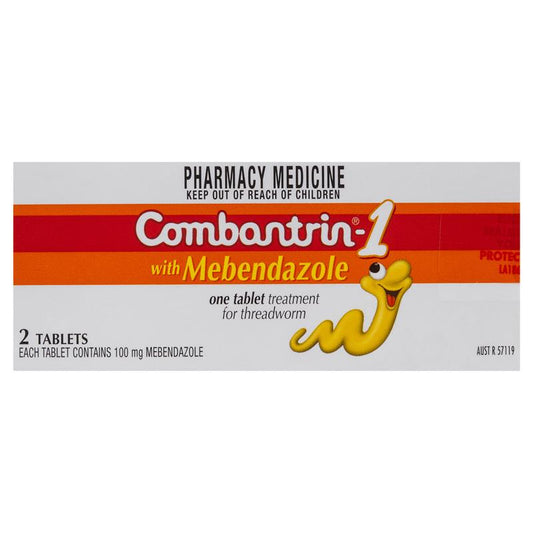 Combantrin-1 Threadworm Tablets - 2 Pack (100mg)-Auzzi Store
