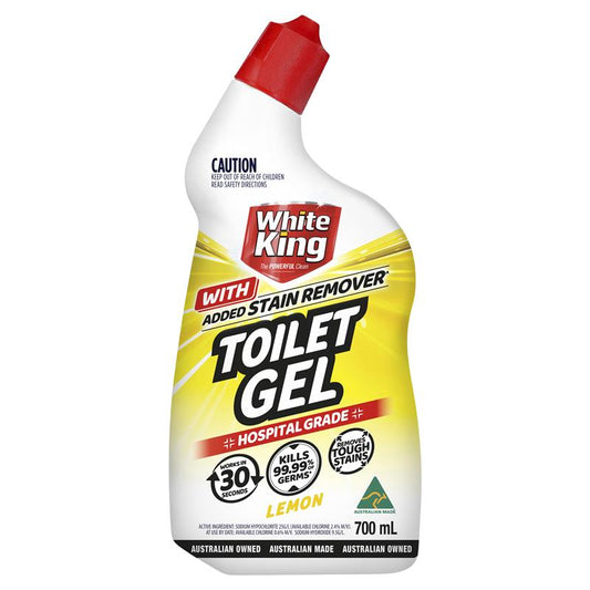 White King Toilet Gel with Stain Remover - Lemon 700ml