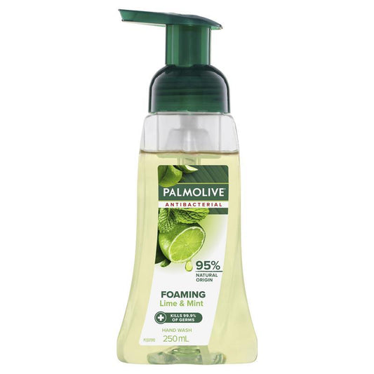 Palmolive Foaming Antibacterial Hand Wash Lime & Mint Pump 250mL - Naturally Clean Hands-Auzzi Store