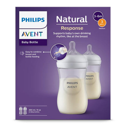 Avent Natural Response Feeding Bottle 260ml - 2 Pack - Auzzistore