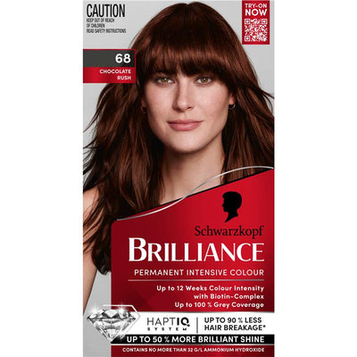 Schwarzkopf Brilliance 68 Chocolate Rush - Permanent Hair Color 60ml