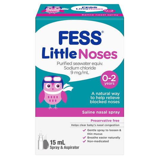Fess Little Noses Saline Nose Spray + Aspirator - 15ml-Auzzi Store