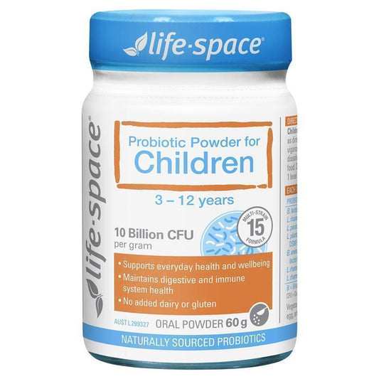 Life-Space Kids Probiotic Powder 60g – 15 Strains, Immune & Digestive Support