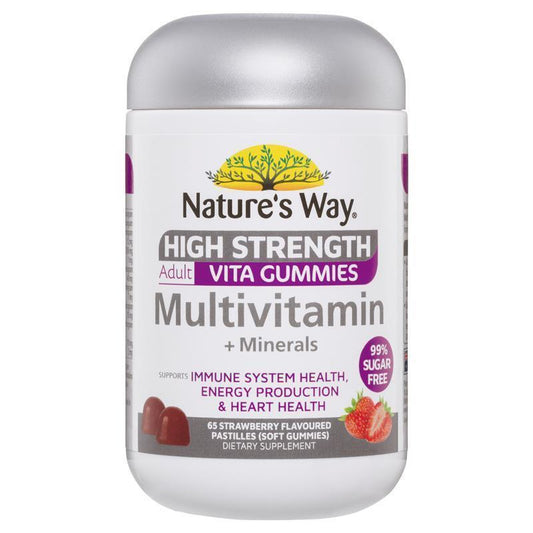 Nature's Way Adult Vita Gummies Sugar Free High Strength Multivitamin 65 Gummies - Immune & Energy Support