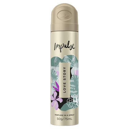 Impulse Love Story Body Spray 75ml – Fruity Floral Aerosol Deodorant