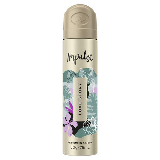 Impulse Love Story Body Spray 75ml – Fruity Floral Aerosol Deodorant