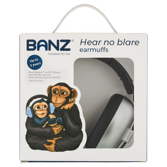 Banz Baby Hearing Protection Earmuffs - Silver (3+ Months to 2 Years) - Auzzi Store