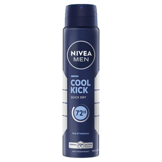 NIVEA MEN Cool Kick Aerosol Deodorant 72H Protection 250ml-Auzzi Store
