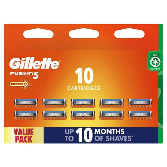 Gillette Fusion5 Power Razor Refills, 10 cartridges –Blades with Precision Trimmer