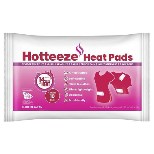Hotteeze Heat Pads - Pain Relief Patches for Period, Back, and Shoulder Pain (10 Pack)-Auzzi Store