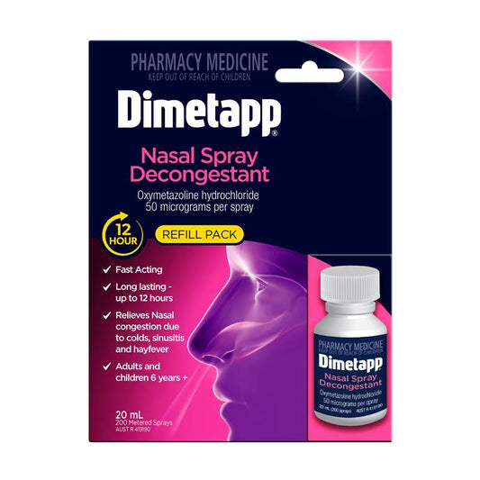 Dimetapp 12 Hour Nasal Spray Refill 20mL - Fast Relief for Nasal Congestion-Auzzi Store